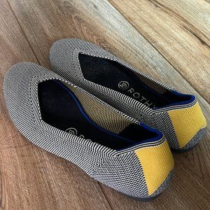 Rothy's Shale Ribbon Stripe (yellow) Flat